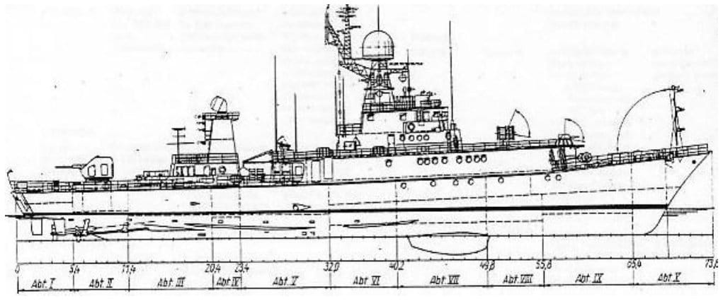 Abbildung aus der KSS-Broschüre Teil 11, Seite 22, zum Beitrag „Das erste Exportkampfschiff der DDR“